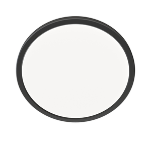 Plafonnier LED - 18W - 1620 Lumens - Noir - Ø29 CM - IP44 Etanche - 2700K - Plafonnier de Salle de Bain