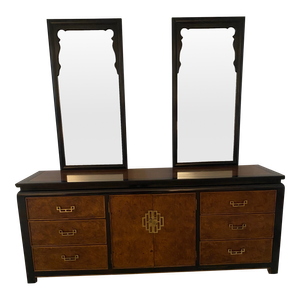 1970s Chin Hua, Century Furniture Dresser With Mirrors