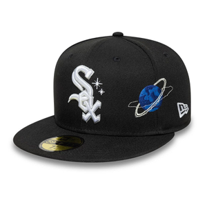 Chicago White Sox MLB Planet Icon Black 59FIFTY Fitted Cap
