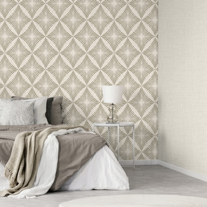 Fine Decor Denver Geometric Diamond Natural Wallpaper - FD43749