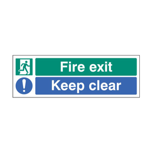 FireShield Fire Exit Keep Clear Signs