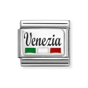 Classic Silver Venezia & Flag Charm