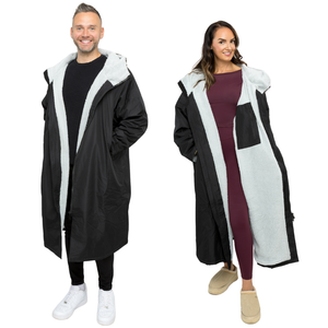 Snuggaroo Waterproof Hooded Changing Robe - S/M / Black