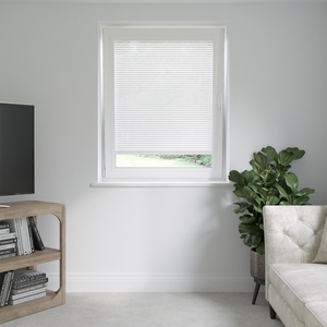Perfect Fit Perforated White Essence Venetian Blinds 25mm: 517mm x 1860mm Exact