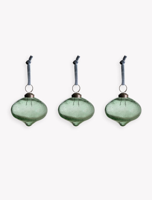 Oakfield Christmas Drop Baubles Set of 3 Rosemary 