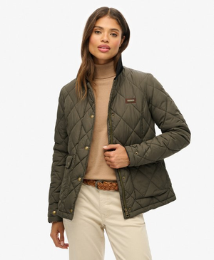 Steppjacke mit Korddetails