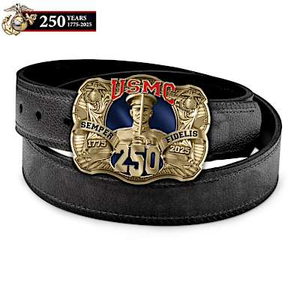 USMC 250th Anniversary Belt Buckle Collection