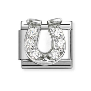 Classic Silver Zirconia Horseshoe Charm