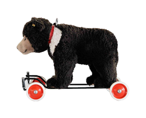 Steiff Riding Bear on Wheels • Vintage