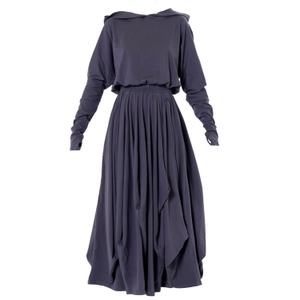 Hooded Midi Dress In Grey (L)