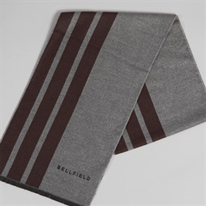 Bellfield Mens Soft Touch Scarf Charcoal/Burgundy