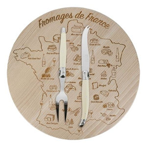 Laguiole - Debutante Cheese Board Set Ivory 3pce