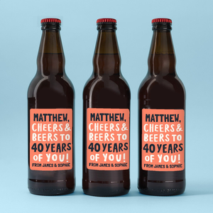 Personalised Milestone Birthday Lager Trio 3x500ml