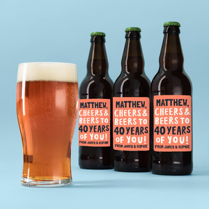 Personalised Milestone Birthday Beer Trio 3x500ml