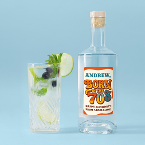 Personalised Born In The 70's Gin 70cl