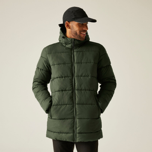 Regatta Mens Laviver Hooded Winter Padded Jacket - M / Dark Khaki
