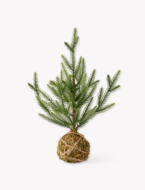 Moss Ball Mini Christmas Tree 40cm - Pu, Green,