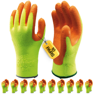 SHOWA 317 Hi-Vis Safety Work Gloves with Luminous Markings (PACK of 10 PAIRS)