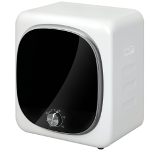 HOMCOM Secadora de Evacuación 4 KG 800W Función Antiarrugas Función Esterilizar 5 Programas Carga Frontal 48x40x56 cm Blanco
