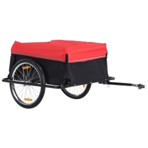 HOMCOM Foldable Bike Trailer with Coupling for Up to 40 kg Load