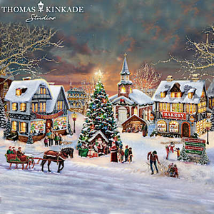 Thomas Kinkade Christmas Festival Village Collection