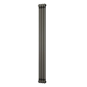 Alpha - Raw Metal Vertical Column Radiator H1800mm x W196mm 2 Column - Feet Included