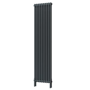 Alpha - Anthracite Vertical Column Radiator H1800mm x W460mm 2 Column - Feet Included