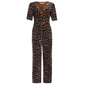 Proceed With Caution Leopard Print Clan Jumpsuit (L)