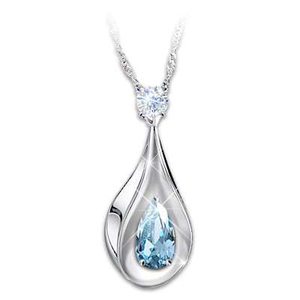 1-Carat Genuine Topaz The Brightest Light Pendant Necklace