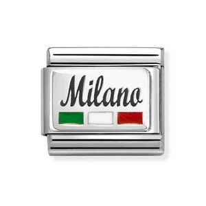 Classic Silver Milano & Flag Charm