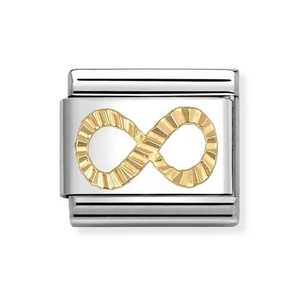 Classic Gold Diamond Cut Infinity Charm