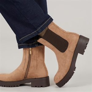 Brave Soul Womens Sam Chelsea Boots Brown