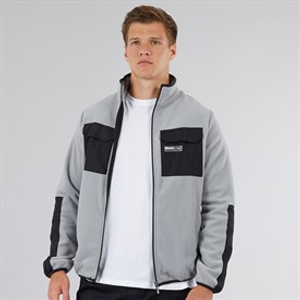 Bench Mens Anders Funnel Neck Fleece Circular Grey
