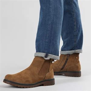 Mad Wax Mens Tenyson Chelsea Boots Dark Brown