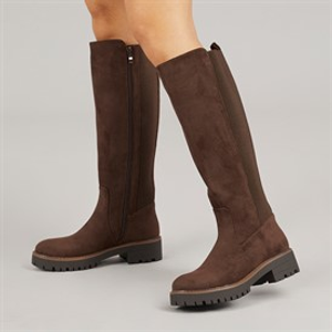 Brave Soul Womens Klara Knee High Boots Brown