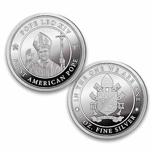 The Pope Leo XIV One Ounce Silver Coin