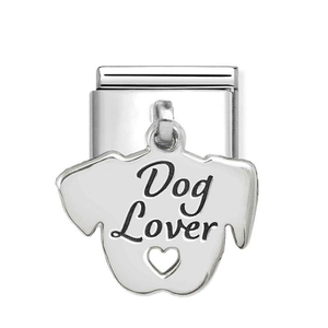 Classic Silver Dog Lover Pendant Charm