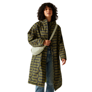 Regatta Womens Orla Kiely Waterproof Fleece Lined Changing Robe - One Size / Large Wiggle Olive