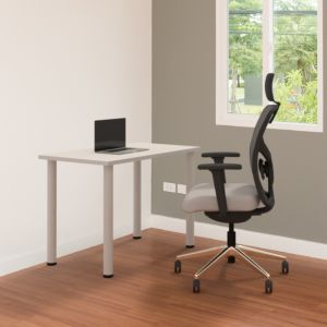 Positiv White Homeworker Desk with Foldaway Legs