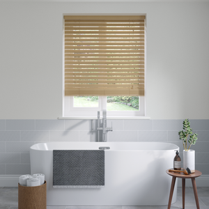 Cottage Oak Brown Wooden Blinds 50mm