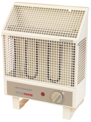 Consort UHA05 Frostfighter Barley White Frost Protection Radiant Heater With Variable Thermostat & Frost Protection Setting IP24 450W H:345mm x W:255mm x D:150mm