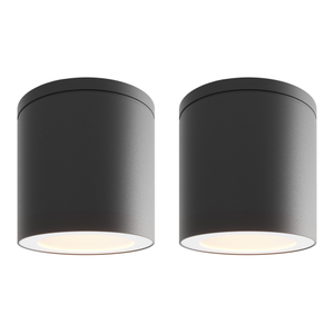 2x LED Aufbaustrahler Außen - Dimmbar - 3W - 2700K - IP54 - Schwarz