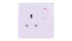 Deta S1207SDP Slimline White Moulded 1 Gang Double Pole Switchsocket 13A
