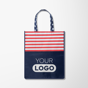 Rayna Recycled Tote Bag with Patriotic Flag