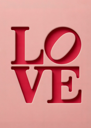 Love Typography Card