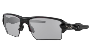 Oakley Flak 2.0 XL Prescription Sunglasses - Polished Black (Gunmetal Icon), Oakley Grey Transitions GEN S Photochromic