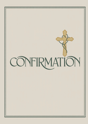 Cross Illustrated Confirmation Card