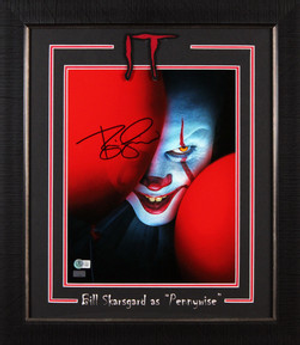 Bill Skarsgard It Signed 11x14 Framed Vertical Balloon Pennywise Photo BAS