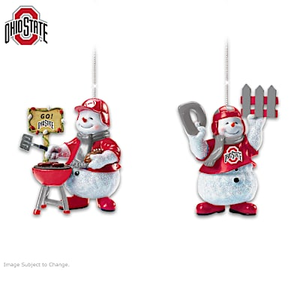 Ohio State Snowman Christmas Ornament Collection