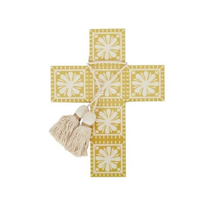 Coast To Coast - Sophia Wood & Enamel Cross Honey 20x26cm